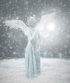 図1 雪の中の天使